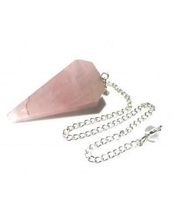 Rose Quartz Faceted Pendulum | The Harmony Store Crystal Pendulum