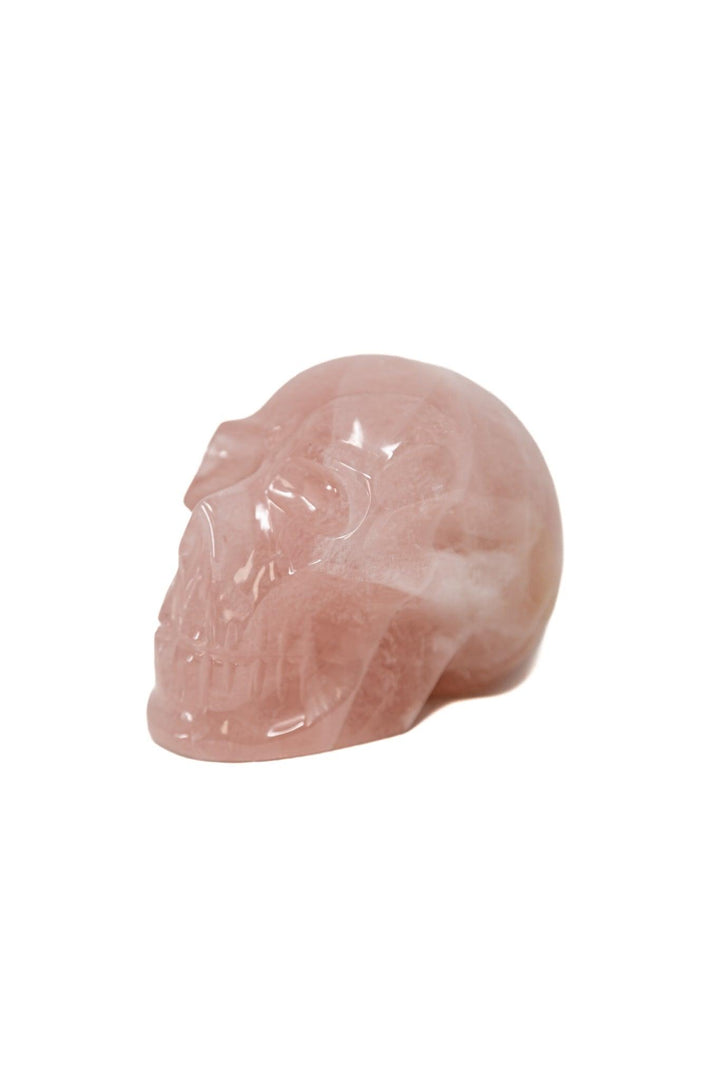 Rose Quartz Crystal Skull | The Harmony Store Skull