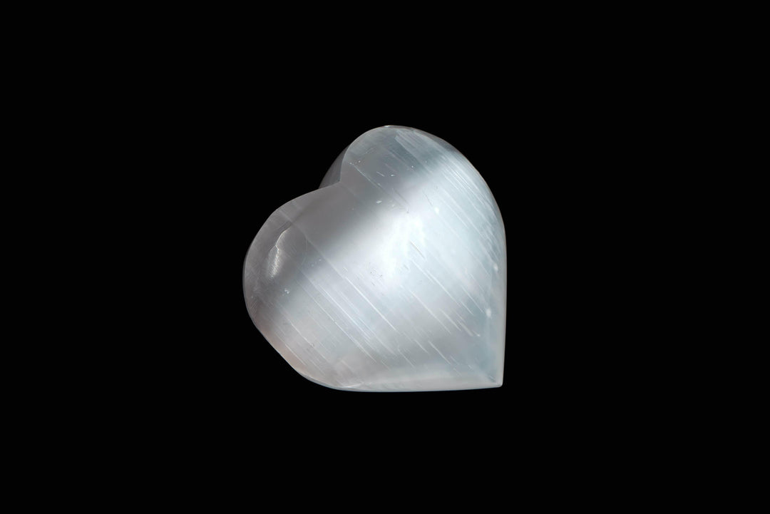 Selenite Heart | Cleansing Crystal | Harmony Store Crystal Heart