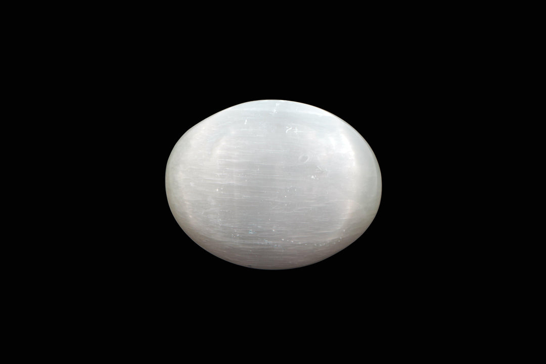 Selenite Palm Stone | Calming Crystal | Harmony Palm Stone