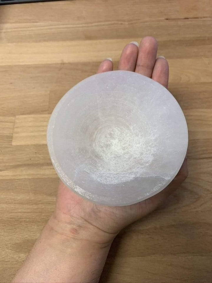 Selenite Cleansing Bowl | Crystal Charging Dish Crystal Slab