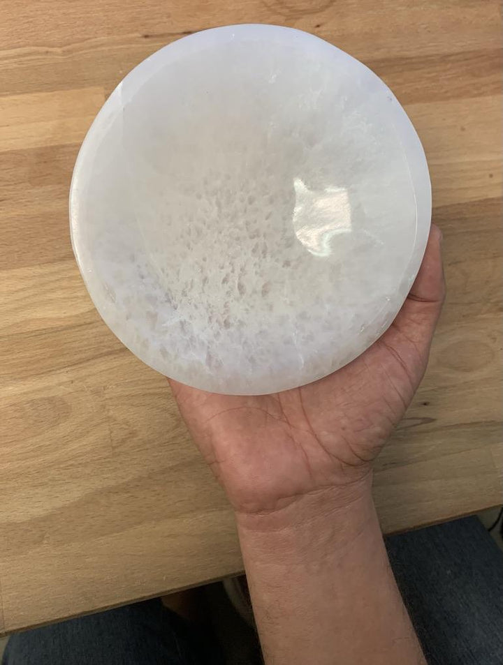 Selenite Cleansing Bowl | Crystal Charging Dish Crystal Slab