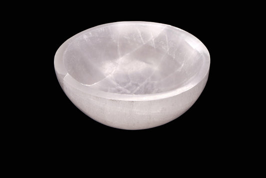 Selenite Round Cleansing Bowl crystal