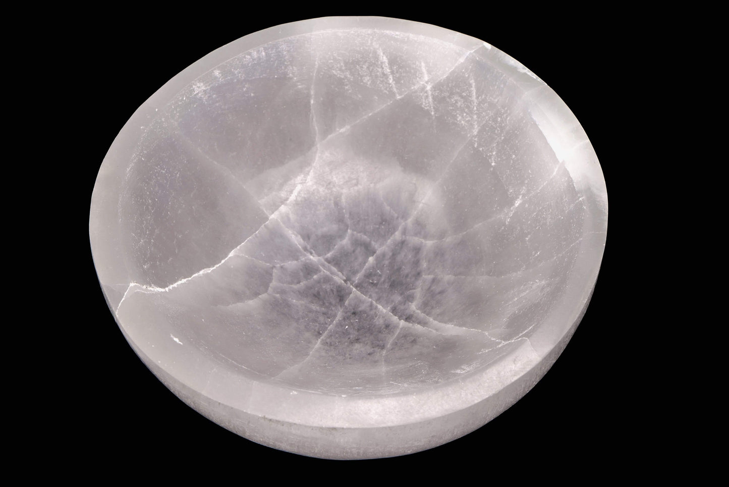 Selenite Round Cleansing Bowl crystal