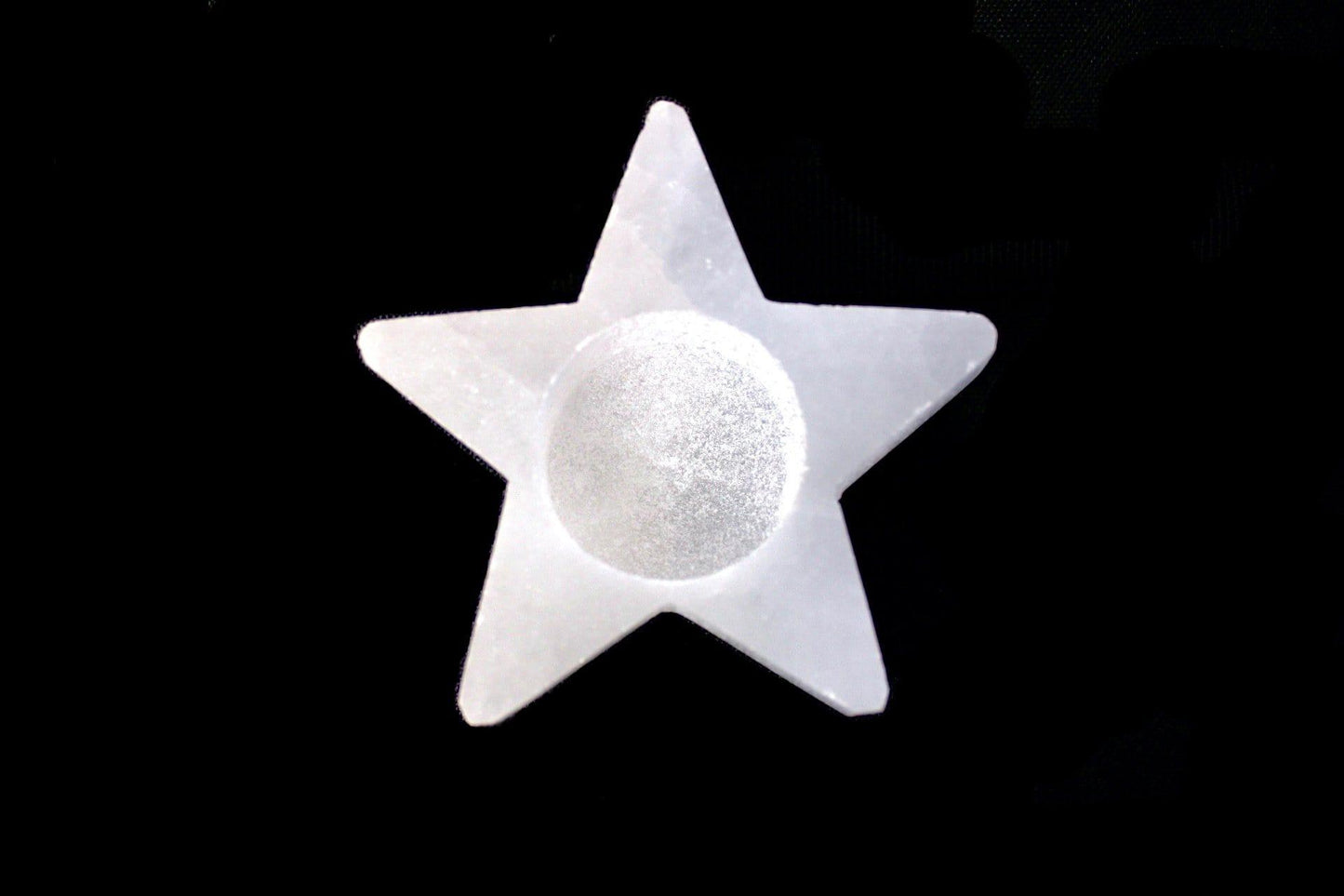 Selenite Star Candle Holder crystal