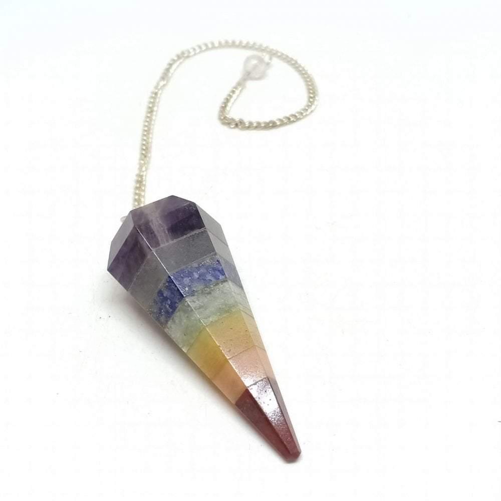Seven Chakras Faceted Pendulum | The Harmony Store Pendulum