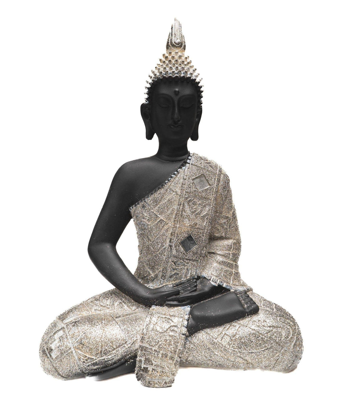 Silver Meditation Buddha Statue | The Harmony Store Statue
