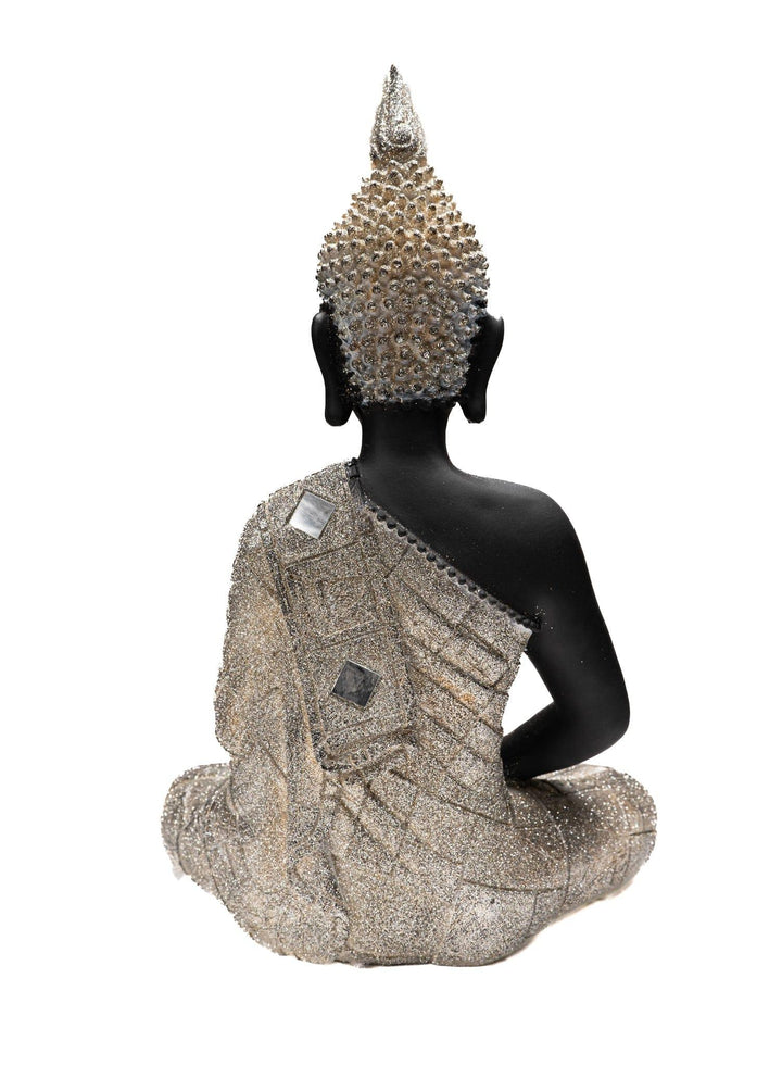 Silver Meditation Buddha Statue | The Harmony Store Statue