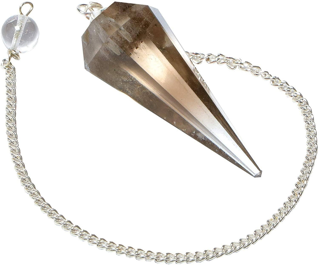 Smoky Quartz Faceted Premium Pendulum (Brazil) | The Harmony Store Crystal Pendulum