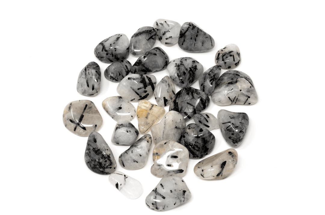 Tourmalinated Quartz Tumbled Stone | Harmony Tumbled Stone